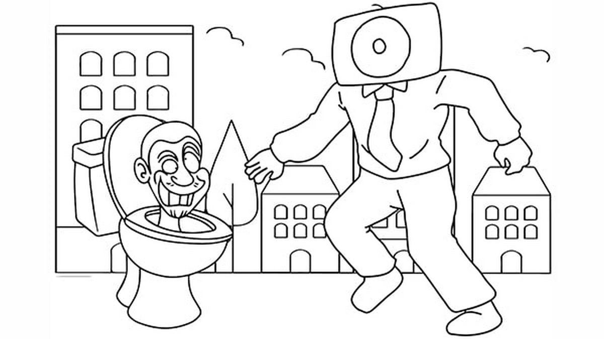 Tranh tô màu cameraman số 9 Tranh tô màu cameraman số 9