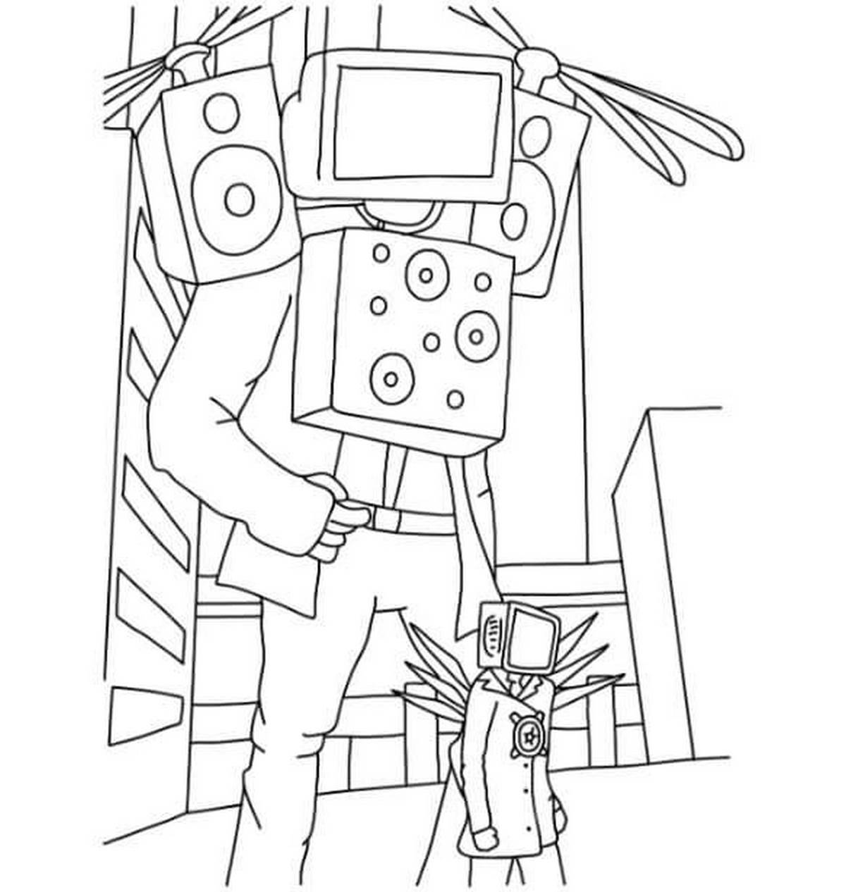 Tranh tô màu cameraman số 42 Tranh tô màu cameraman số 42