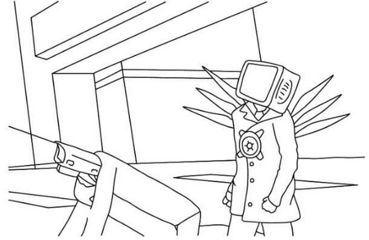 Tranh tô màu cameraman số 43 Tranh tô màu cameraman số 43