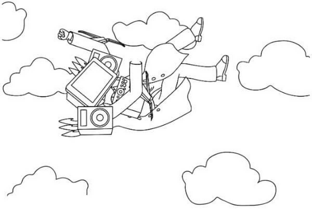 Tranh tô màu cameraman số 45 Tranh tô màu cameraman số 45