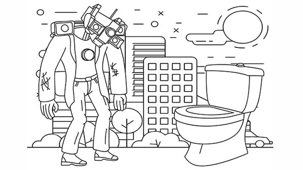 Tranh tô màu cameraman số 5 Tranh tô màu cameraman số 5