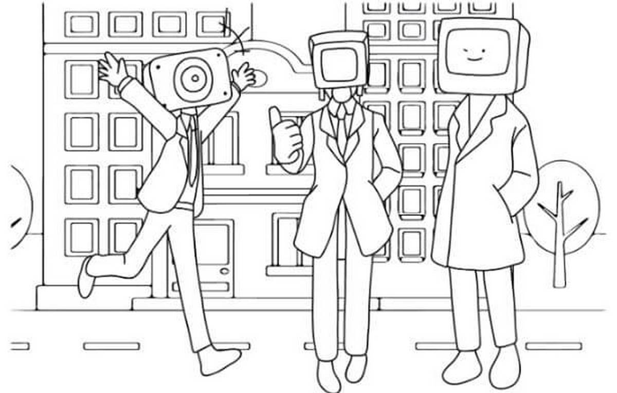 Tranh tô màu cameraman số 53 Tranh tô màu cameraman số 53