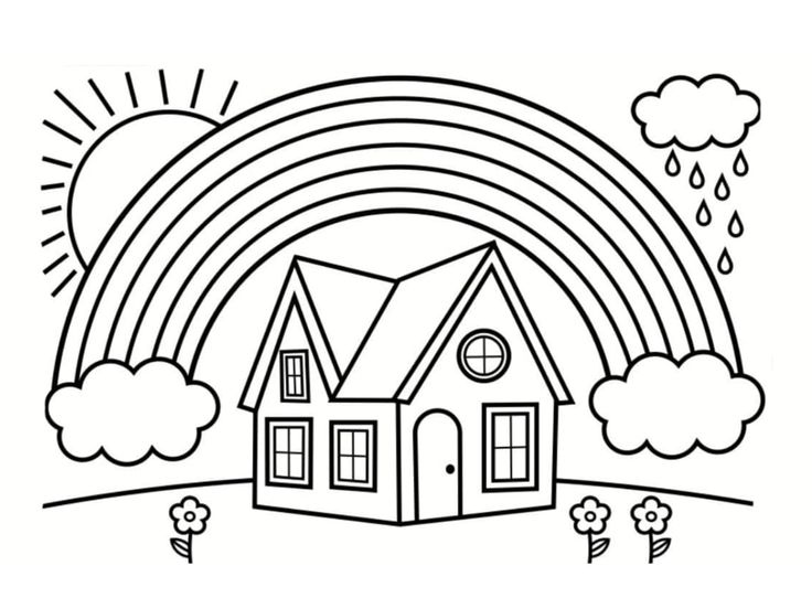 Tranh tô màu cầu vồng 12 Tranh tô màu cầu vồng 12