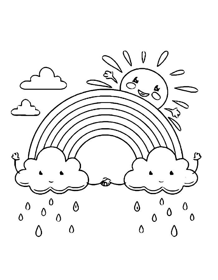 Tranh tô màu cầu vồng 13 Tranh tô màu cầu vồng 13