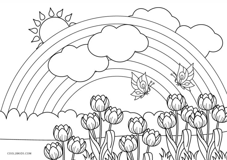 Tranh tô màu cầu vồng 18 Tranh tô màu cầu vồng 18