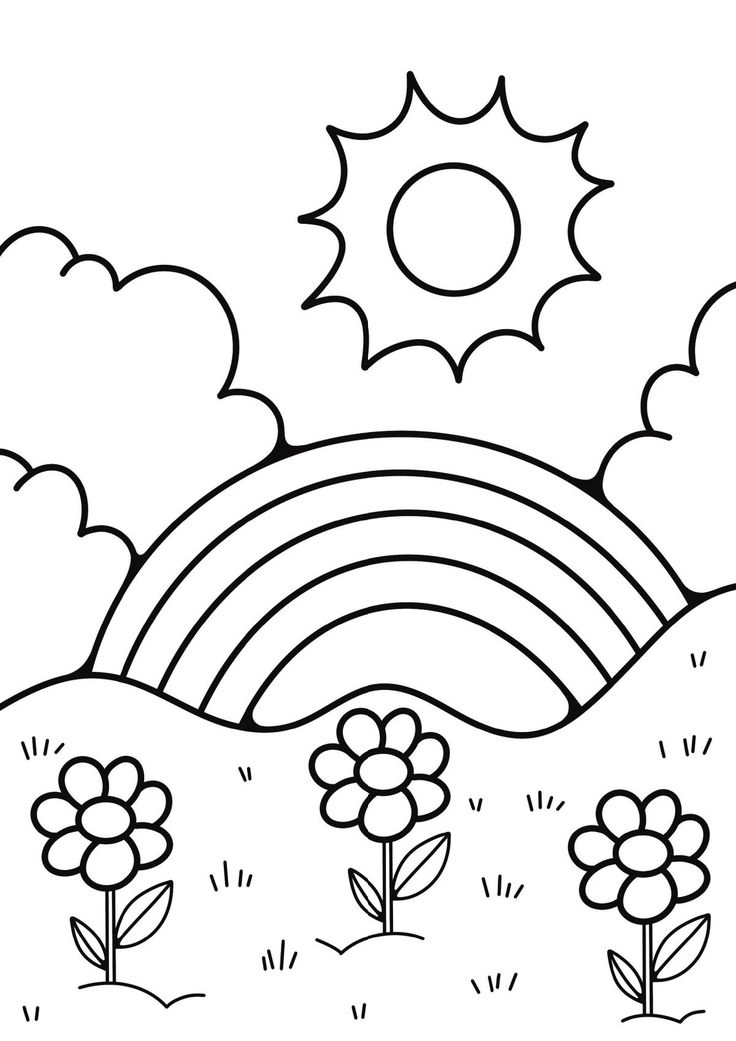 Tranh tô màu cầu vồng 4 Tranh tô màu cầu vồng 4