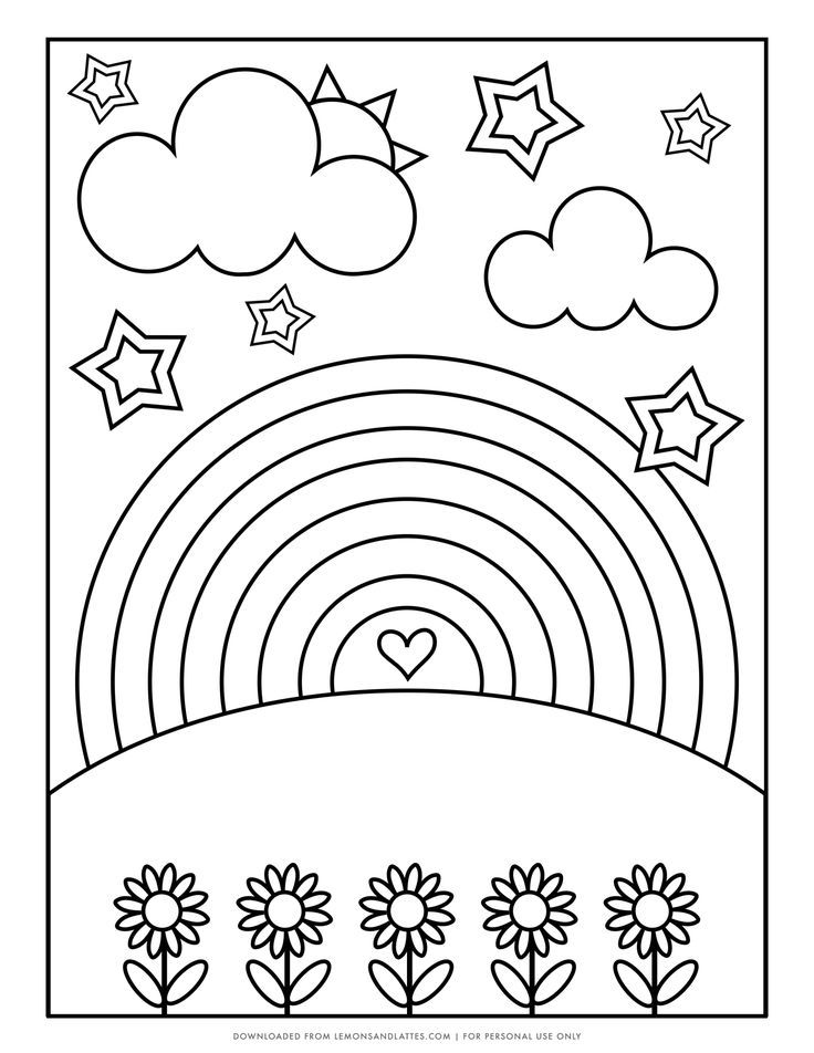 Tranh tô màu cầu vồng 30 Tranh tô màu cầu vồng 30