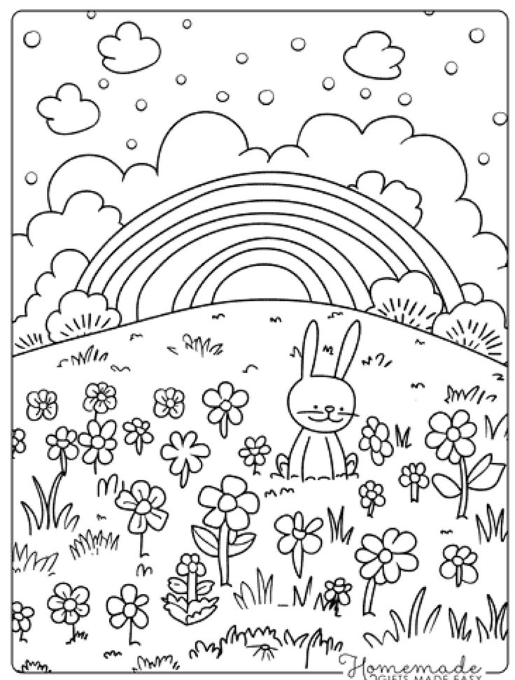 Tranh tô màu cầu vồng 34 Tranh tô màu cầu vồng 34