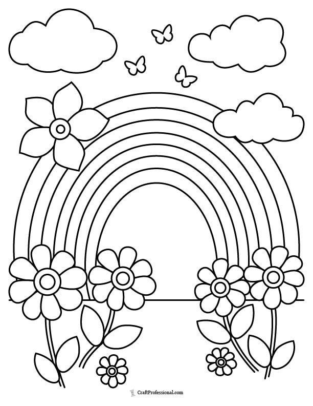 Tranh tô màu cầu vồng 5 Tranh tô màu cầu vồng 5