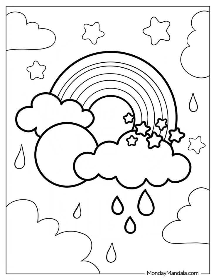 Tranh tô màu cầu vồng 60 Tranh tô màu cầu vồng 60