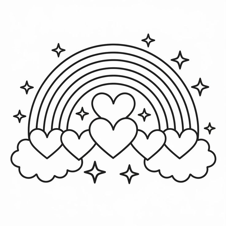 Tranh tô màu cầu vồng 61 Tranh tô màu cầu vồng 61