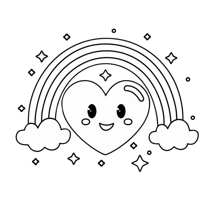 Tranh tô màu cầu vồng 63 Tranh tô màu cầu vồng 63