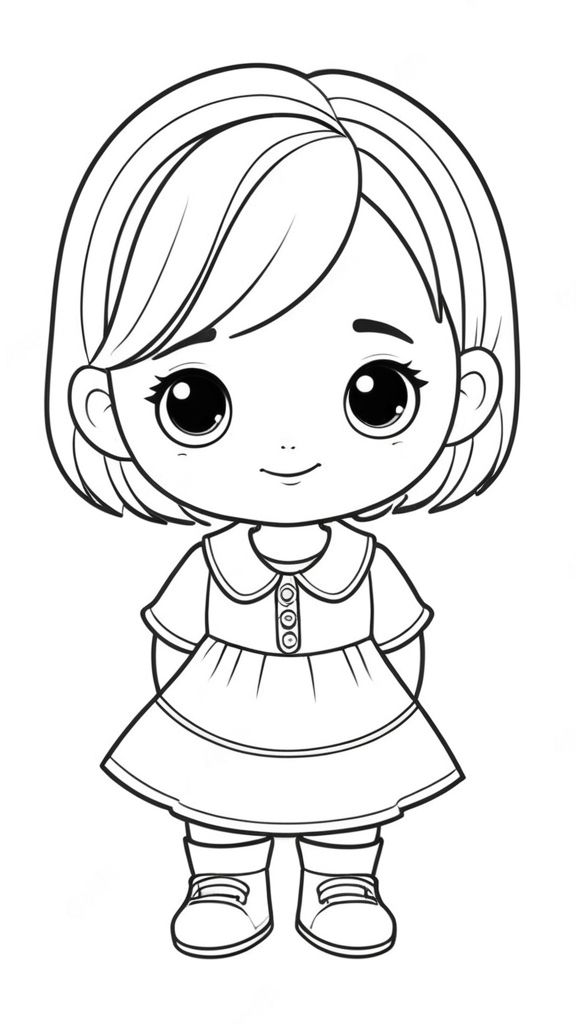 Tranh tô màu chibi 12 Tranh tô màu chibi 12