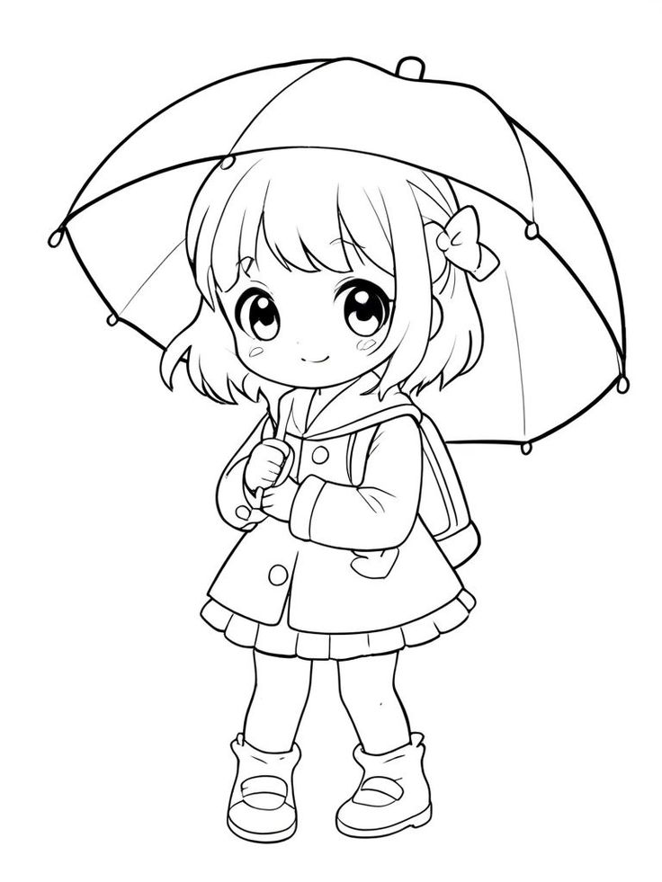 Tranh tô màu chibi 19 Tranh tô màu chibi 19