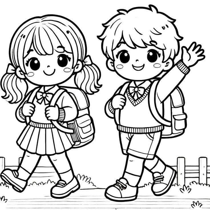 Tranh tô màu chibi 18 Tranh tô màu chibi 18