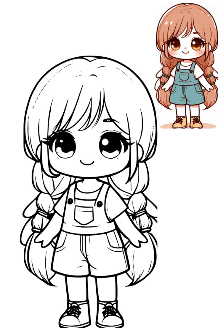 Tranh tô màu chibi 4 Tranh tô màu chibi 4