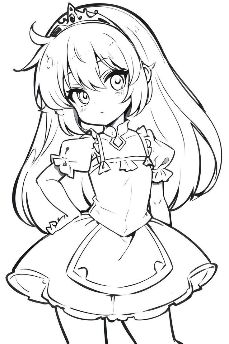 Tranh tô màu chibi anime 8 Tranh tô màu chibi anime 8