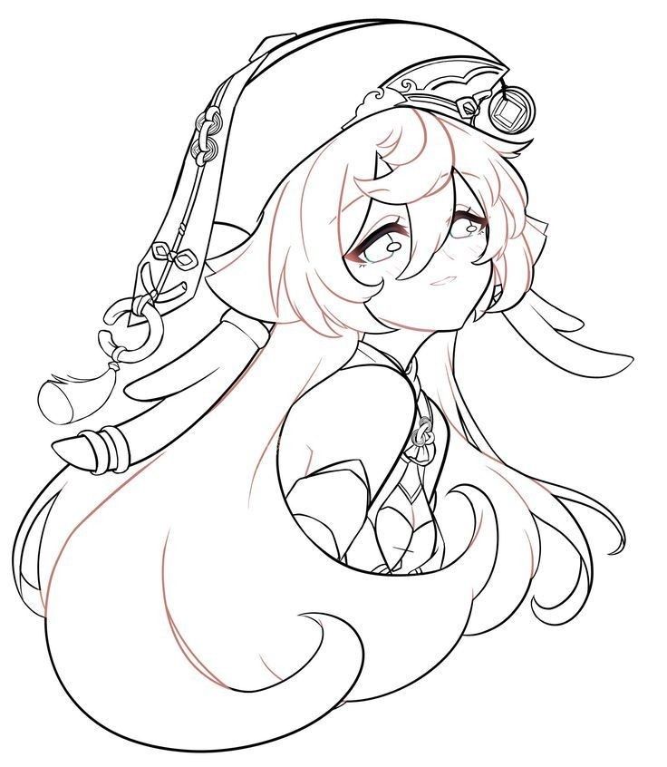 Tranh tô màu chibi anime 11 Tranh tô màu chibi anime 11