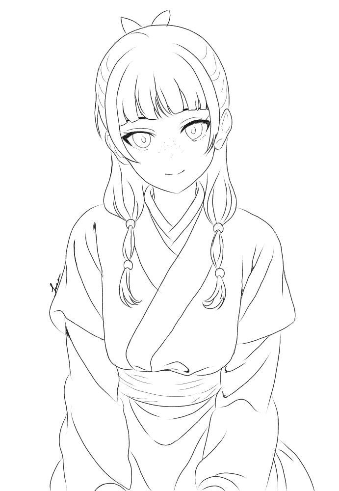 Tranh tô màu chibi anime 13 Tranh tô màu chibi anime 13