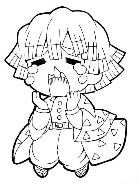 Tranh tô màu chibi anime 17 Tranh tô màu chibi anime 17