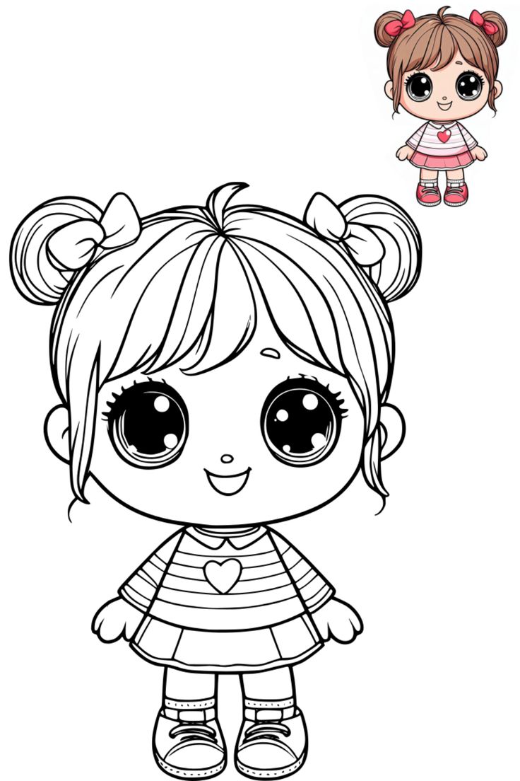 Tranh tô màu chibi 7 Tranh tô màu chibi 7