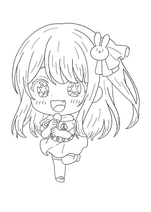 Tranh tô màu chibi anime 20 Tranh tô màu chibi anime 20