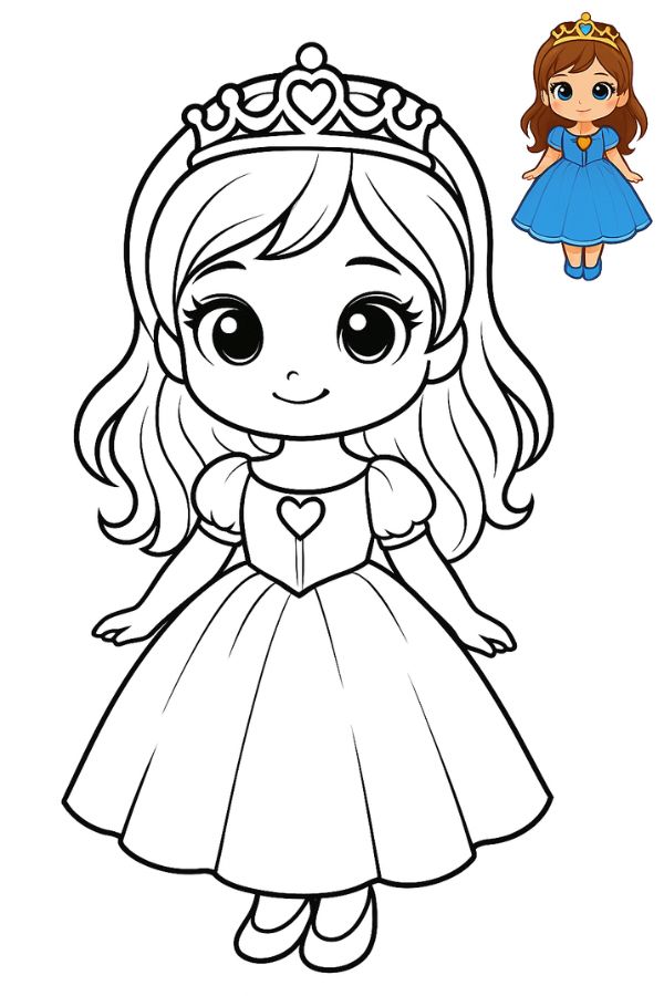 Tranh tô màu chibi 8 Tranh tô màu chibi 8