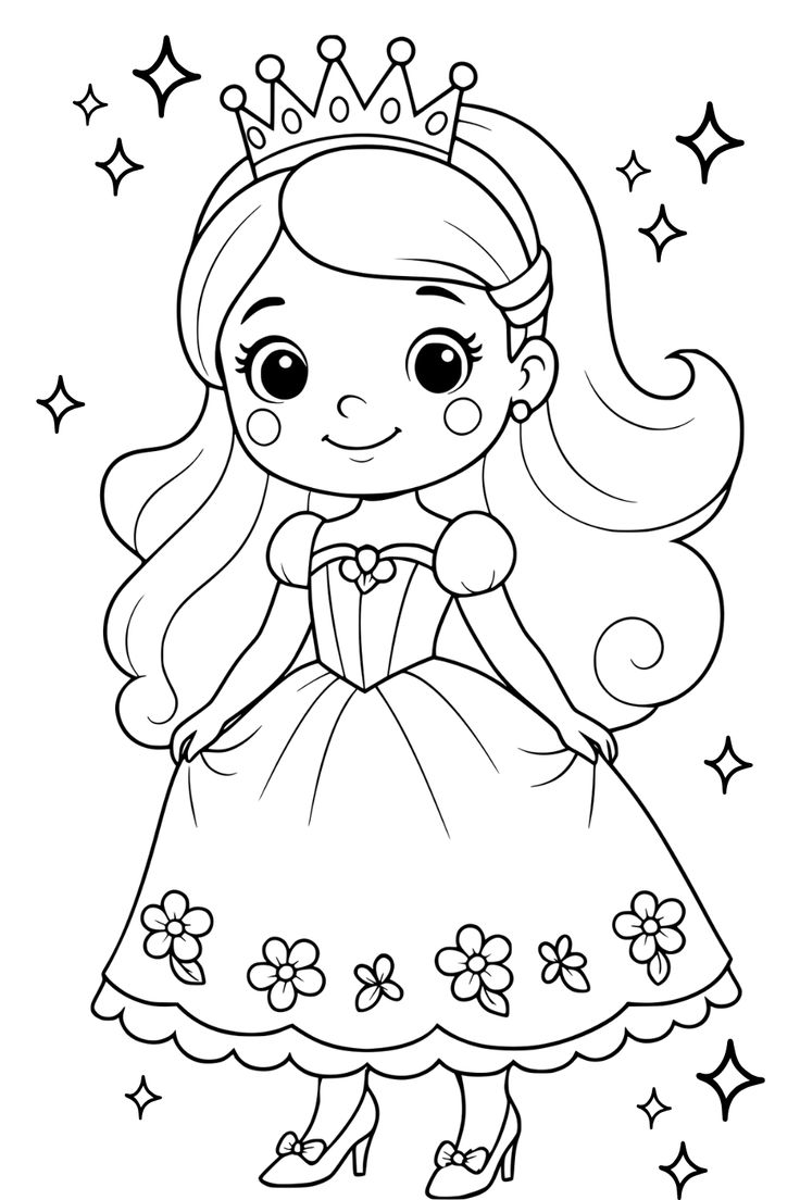 Tranh tô màu chibi búp bê 15 Tranh tô màu chibi búp bê 15