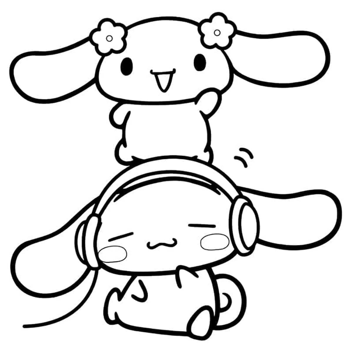 Tranh tô color Cinnamoroll 