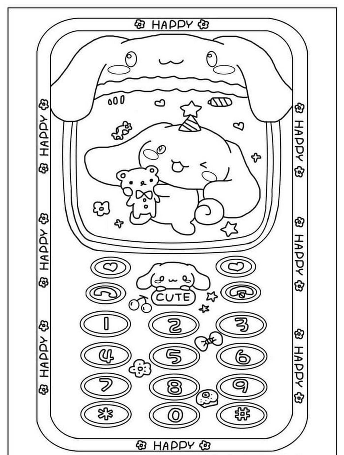 Tranh tô color Cinnamoroll số 17