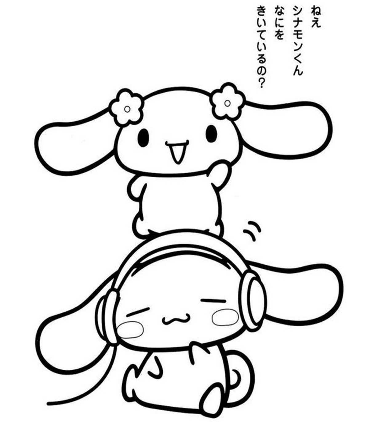 Tranh tô color Cinnamoroll 