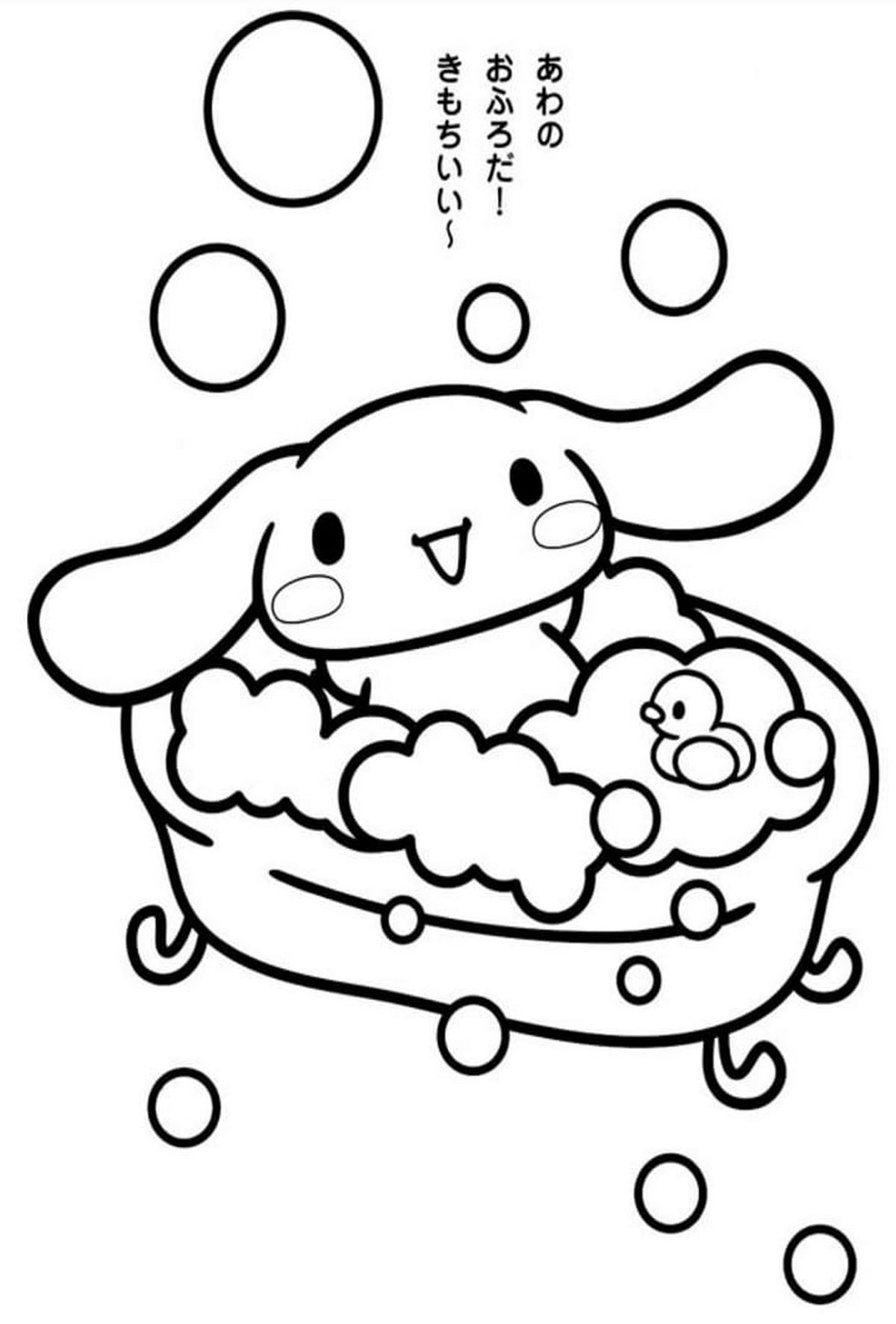 Tranh tô color Cinnamoroll 