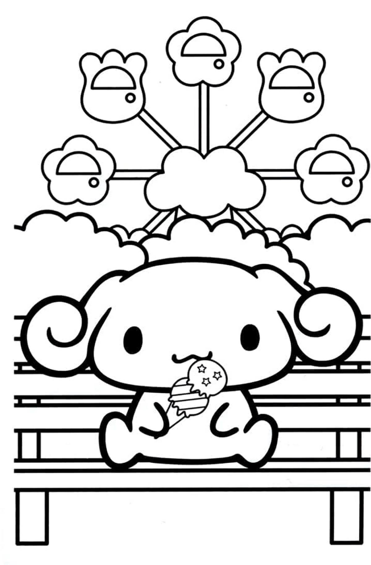 Tranh tô color Cinnamoroll 