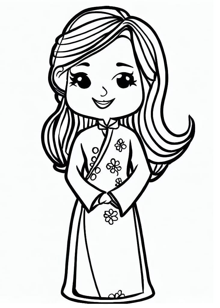 Tranh tô màu cô giáo 10