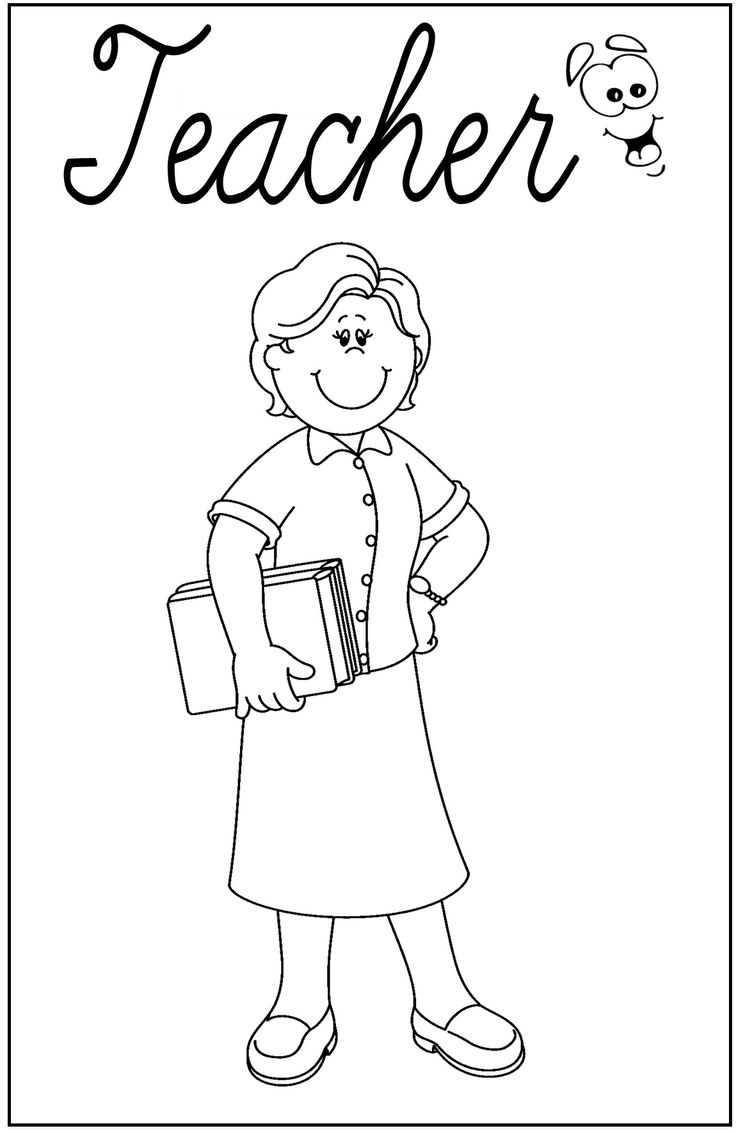 Tranh tô màu cô giáo 14