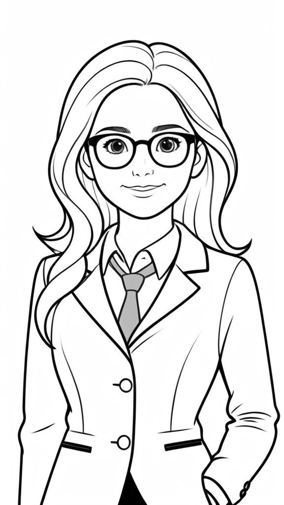 Tranh tô màu cô giáo 21