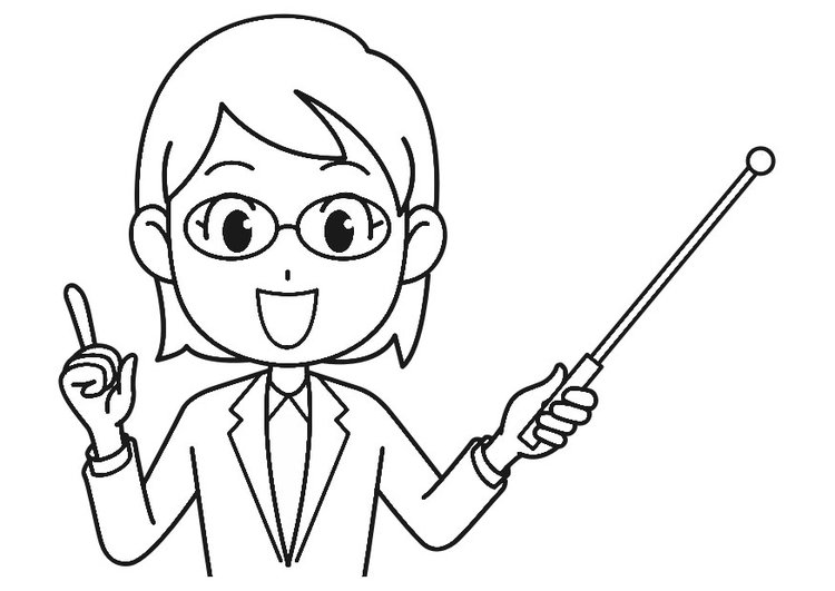 Tranh tô màu cô giáo 25