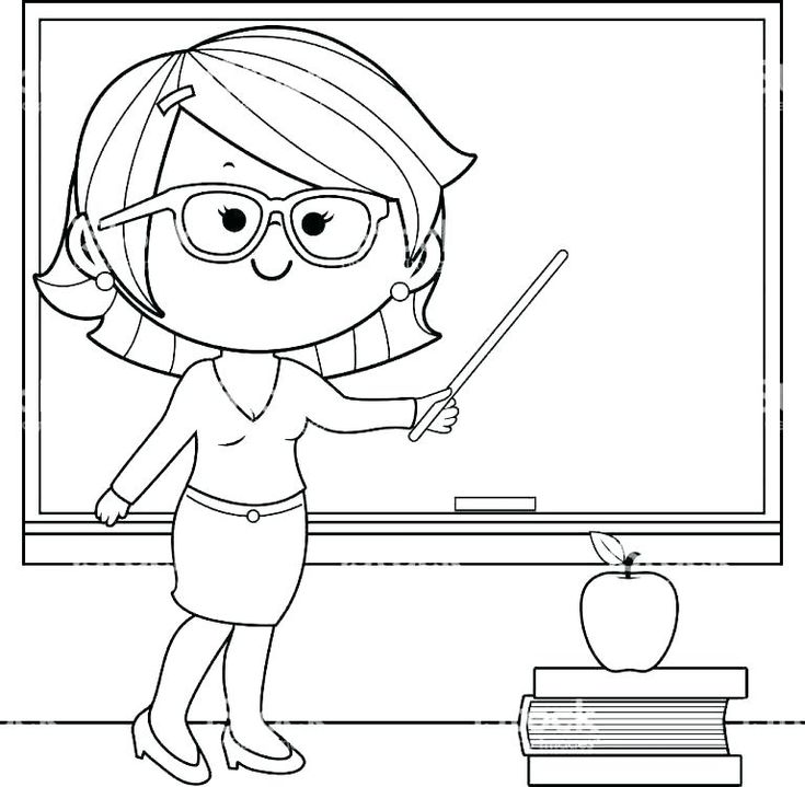 Tranh tô màu cô giáo 33