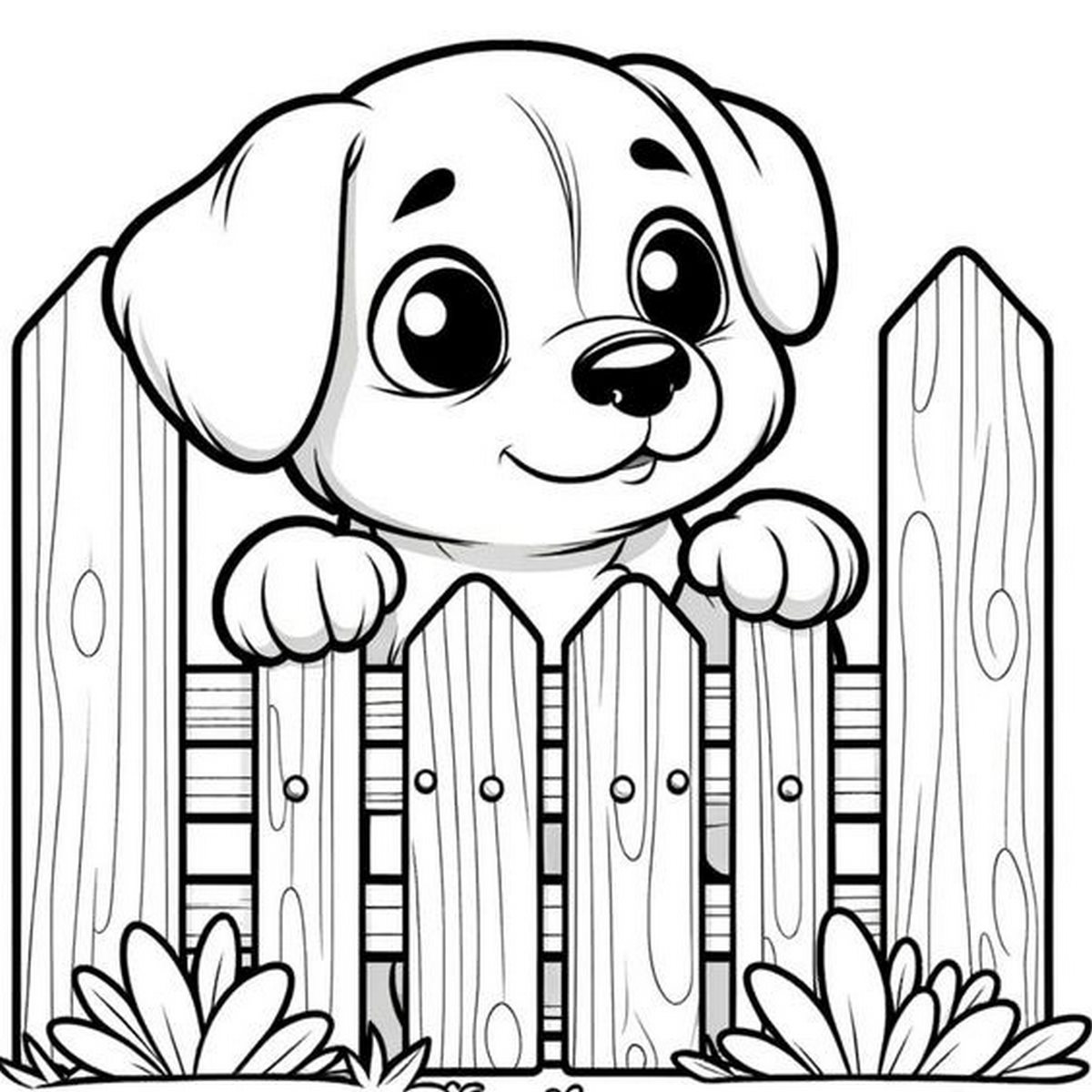 Tranh tô màu con chó số 6 Tranh tô màu con chó số 6