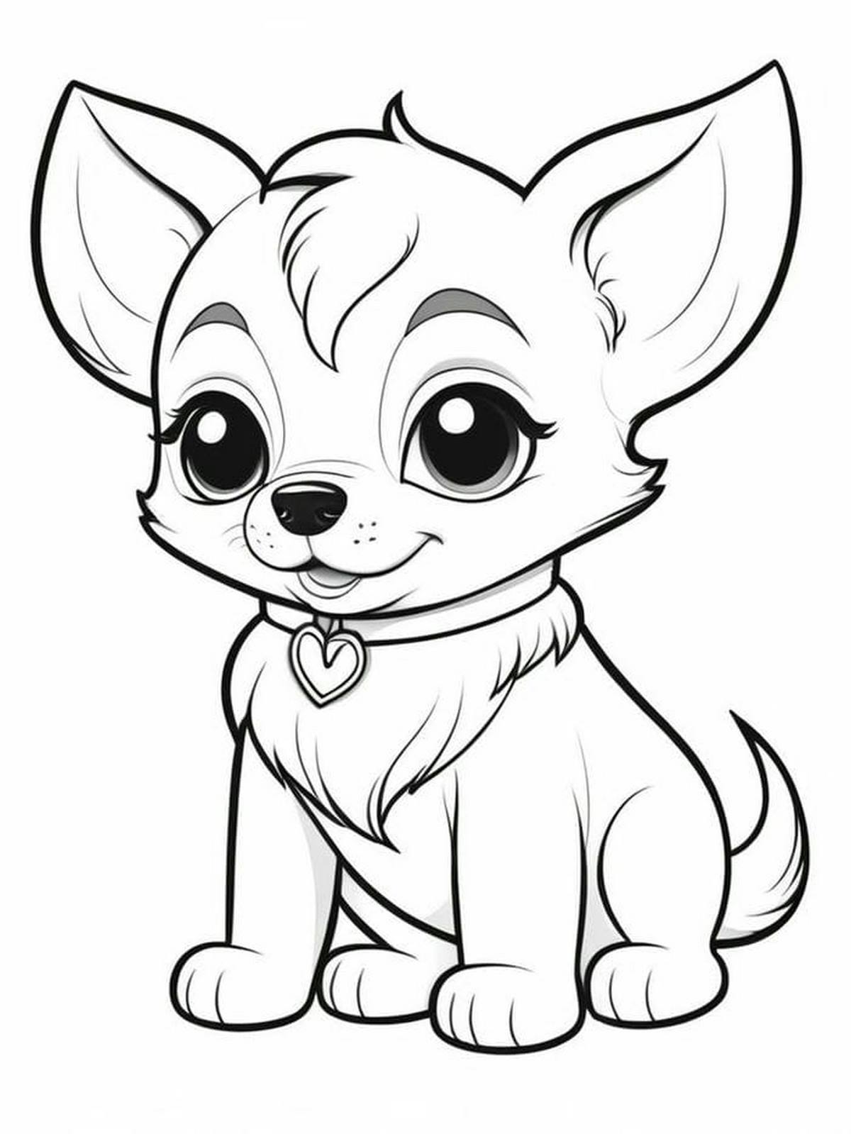 Tranh tô màu con chó số 5 Tranh tô màu con chó số 5