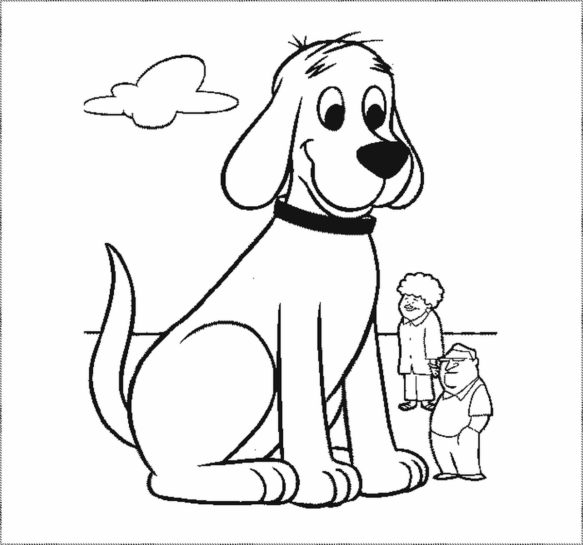 Tranh tô màu con chó dễ thương số 7 Tranh tô màu con chó dễ thương số 7