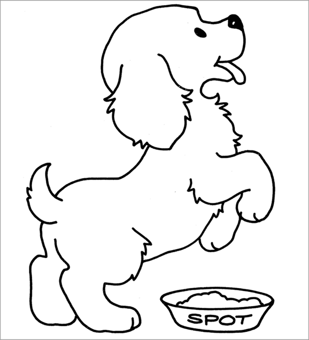 Tranh tô màu con chó dễ thương số 10 Tranh tô màu con chó dễ thương số 10