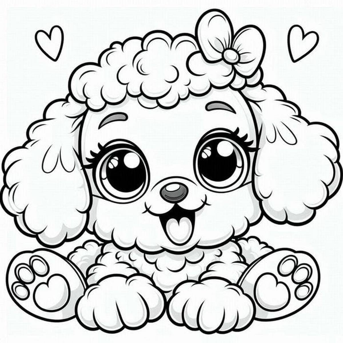 Tranh tô màu con chó số 8 Tranh tô màu con chó số 8