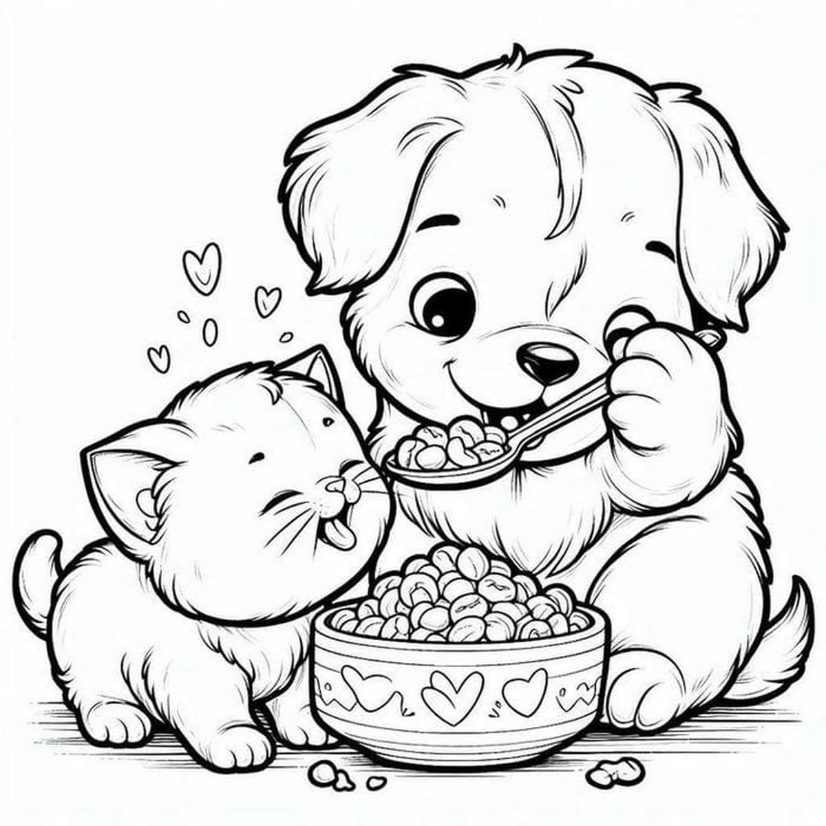 Tranh tô màu con chó số 9 Tranh tô màu con chó số 9