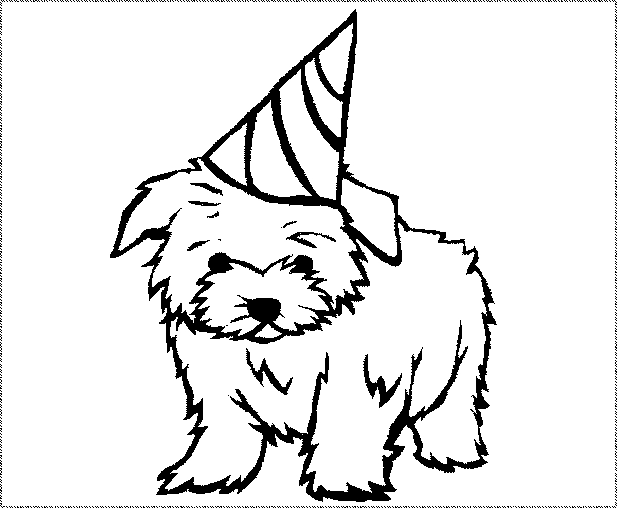 Tranh tô màu con chó tinh nghịch số 5 Tranh tô màu con chó tinh nghịch số 5