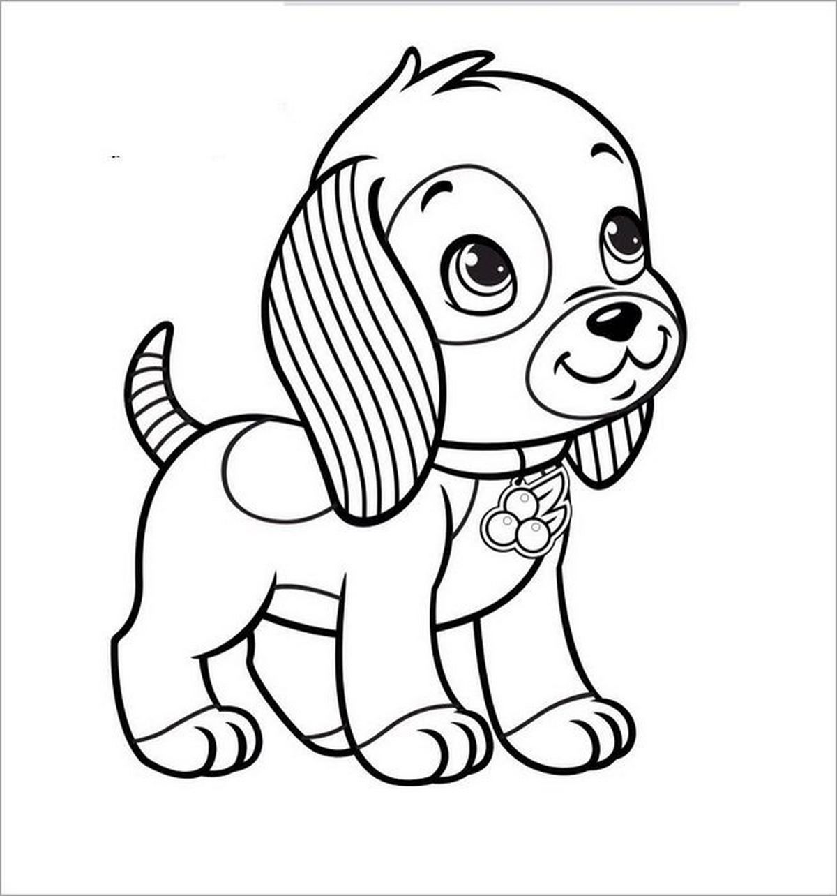 Tranh tô màu con chó tinh nghịch số 6 Tranh tô màu con chó tinh nghịch số 6
