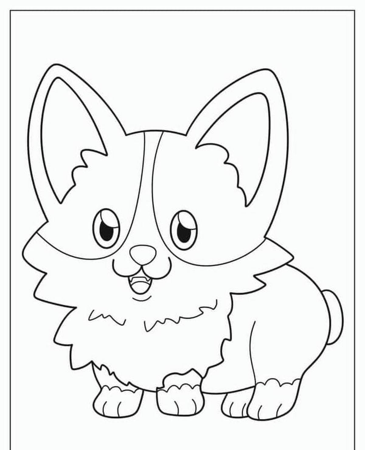 Tranh tô màu con chó số 14 Tranh tô màu con chó số 14