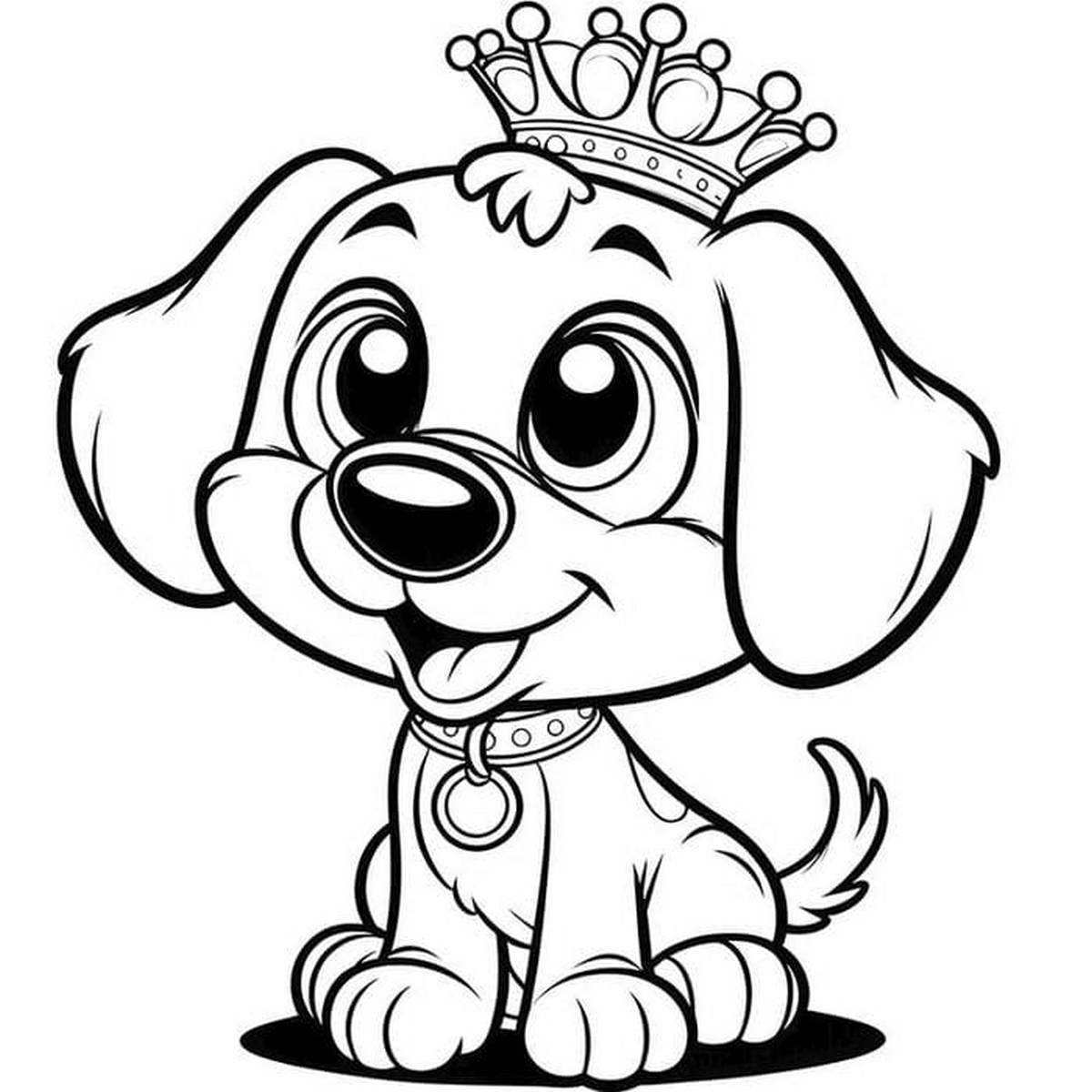 Tranh tô màu con chó đáng yêu số 3 Tranh tô màu con chó đáng yêu số 3