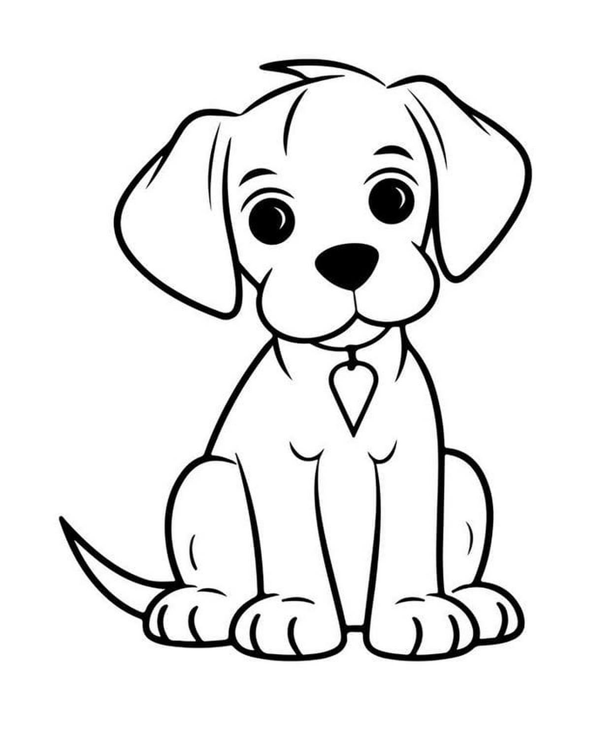 Tranh tô màu con chó đáng yêu số 4 Tranh tô màu con chó đáng yêu số 4