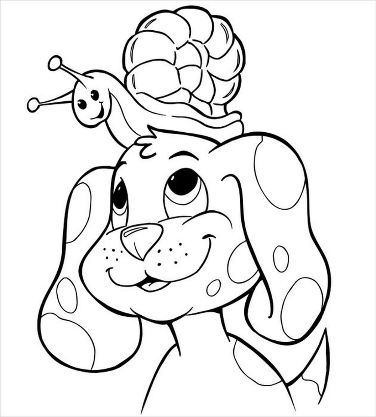 Tranh tô màu con chó đáng yêu số 7 Tranh tô màu con chó đáng yêu số 7